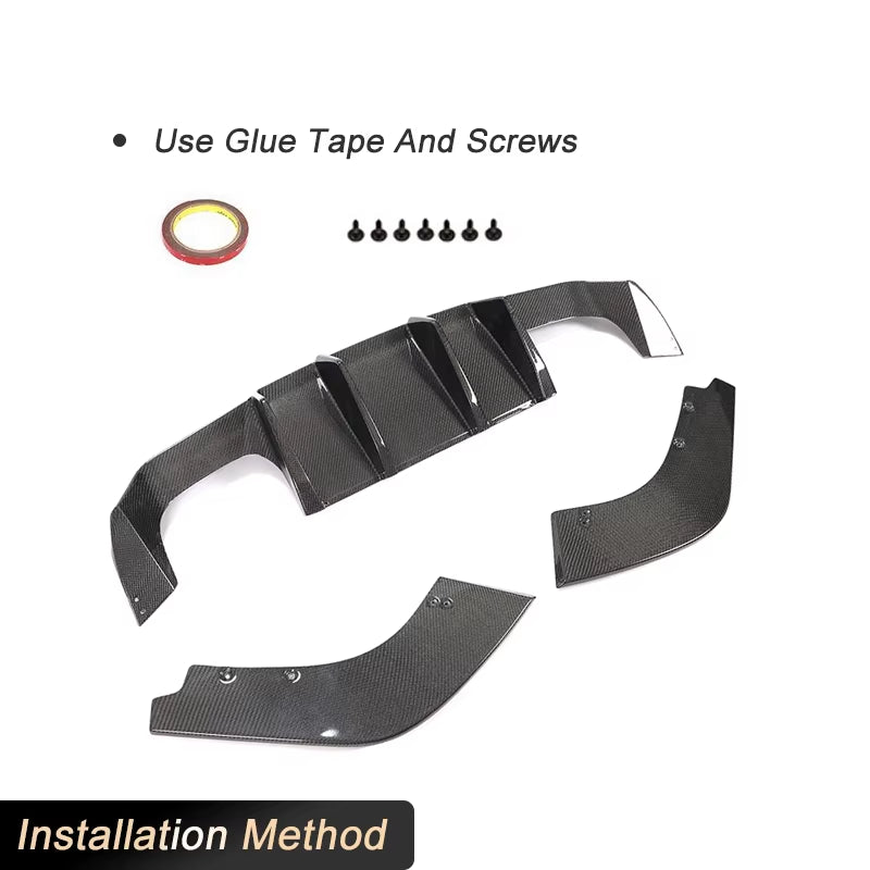 Car Rear Diffuser Lip for BMW 2 Series F87 M2 M2C Competition 2016-2018 Carbon Fiber/Frp Rear Bumper Diffuser Lip Chin Splitters