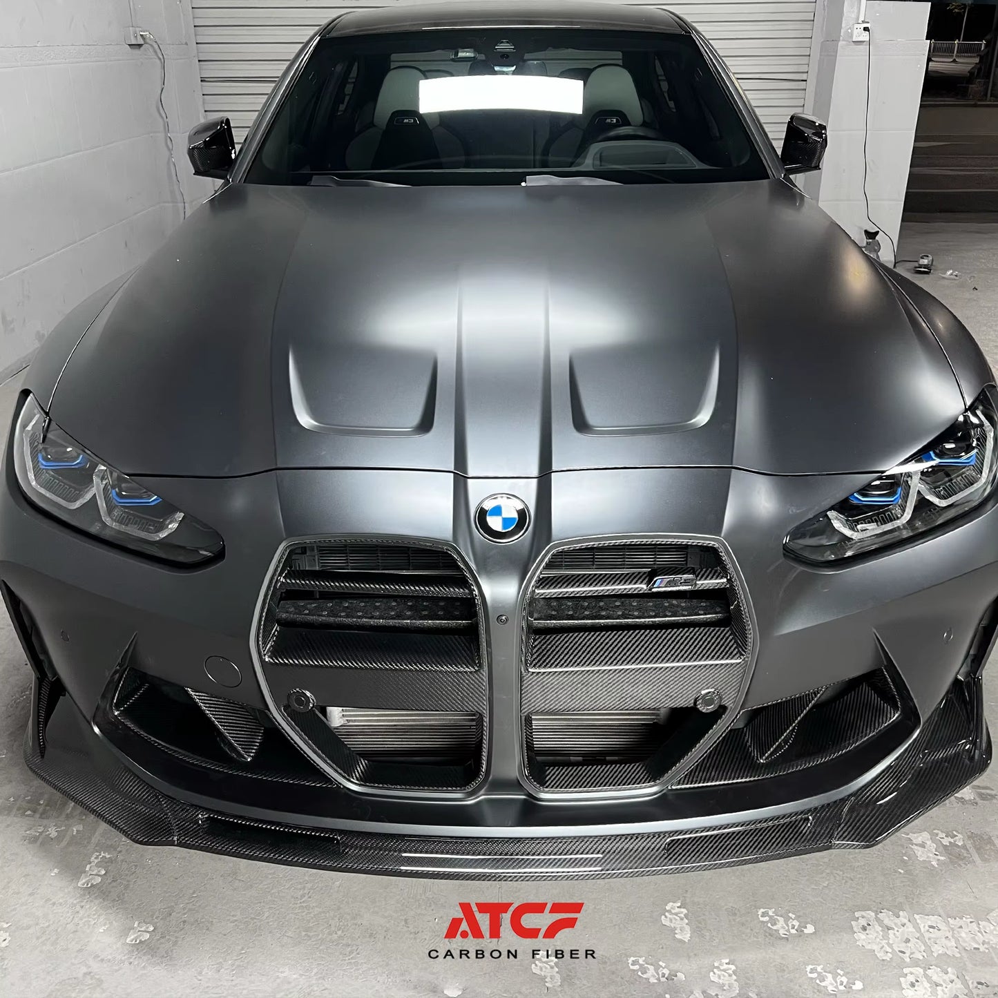 For BMW M4 G82 G83 M3 G80 Dry Carbon V Style Front Lip