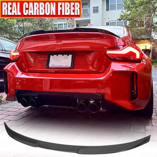 For BMW G42 G87 M240I 220I M2 Coupe 2022-2025 Rear Trunk Spoiler Wing DRY CARBON