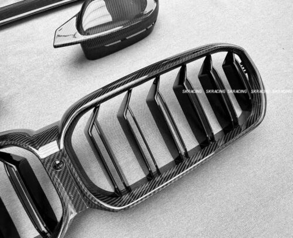 Real Carbon Fiber Front Grille Grill Cover for BMW 5 Series M5 F90 2021-2023