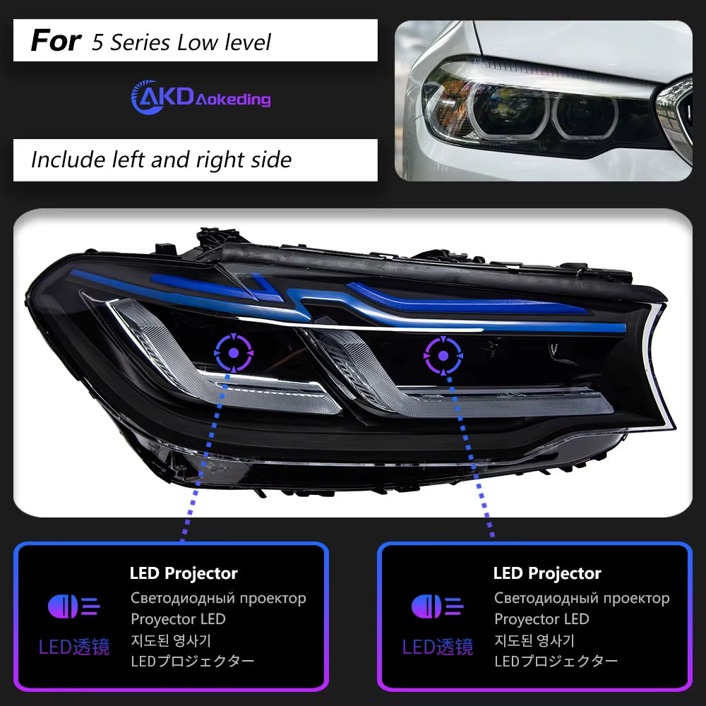 Car Lights for BMW G30 G38 2018-2022 5 Series LED Auto Headlight Assembly Upgrade Newest M5 Competition Design Accessories