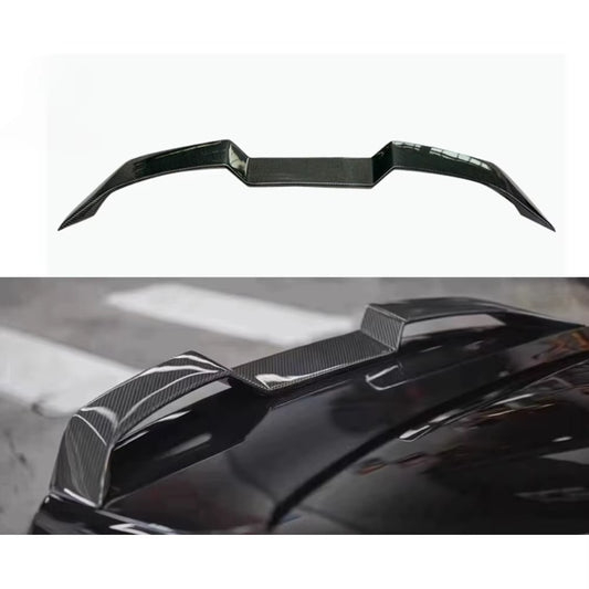 For BMW M3 G80 G22 M4 G82 2021+ Dry Carbon Fibre V Style Tail Fins Rear Spoiler Guide Wing Rear Wing Body Kit Decoration