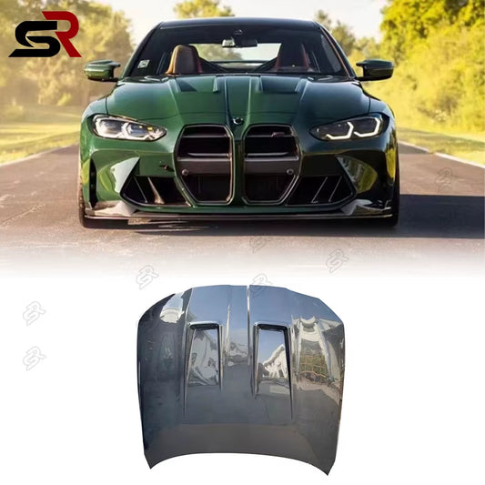 For BMW M3 M4 G80 G82 G83 2021+ Perforated Carbon Fiber Front Hood Hood Vent Cover Auto Accessories Body Kits