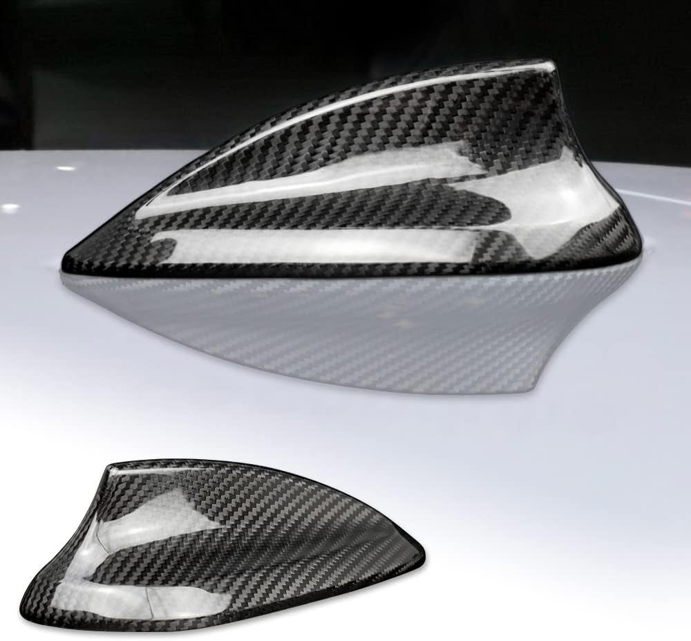 Carbon Fiber Car Shark Fin Antenna Cover Radio Signal Base Sticker for BMW F22 F87 M2 F30 F35 F80 M3 G20 F32 F36 F82 M4 G30 G38 F90 M5 G11 G12 Accessories (Black)