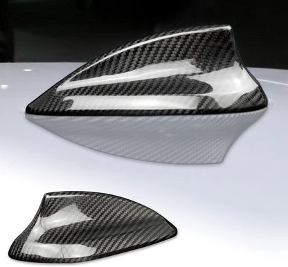 Carbon Fiber Car Shark Fin Antenna Cover Radio Signal Base Sticker for BMW F22 F87 M2 F30 F35 F80 M3 G20 F32 F36 F82 M4 G30 G38 F90 M5 G11 G12 Accessories (Black)