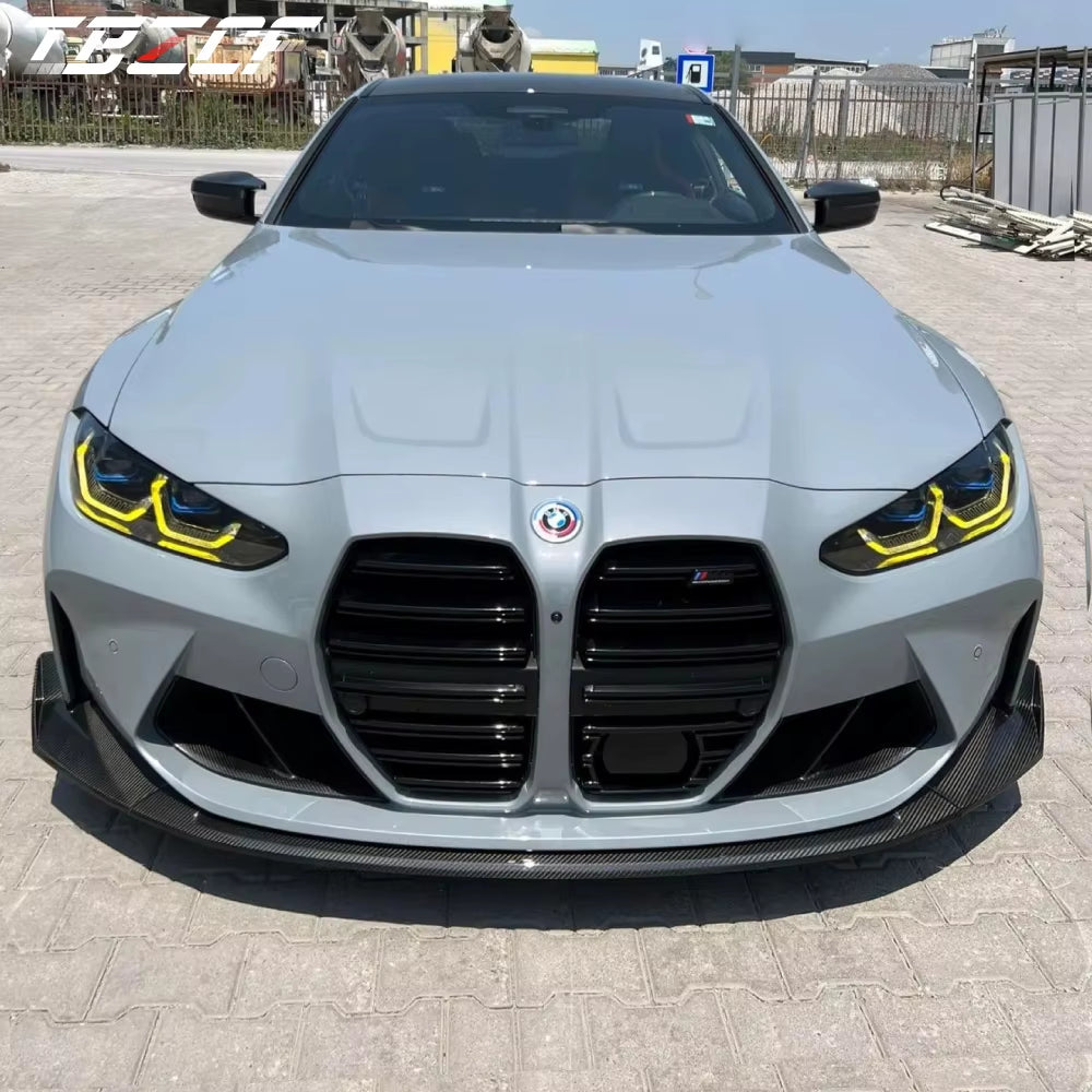 2021-2023 M3 M4 G80 G82 G83 CSL Style Front Bumper Lip Spoiler for BMW High Quality Real Dry Carbon Fiber Body Kit Accessories