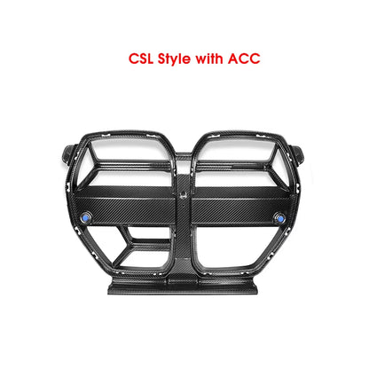 Bumper Racing Grills for BMW G80 G81 M3 G82 G83 M4 2021-In Real Carbon Fiber Front Kidney Grille Xdrive Competition Auto Fitment