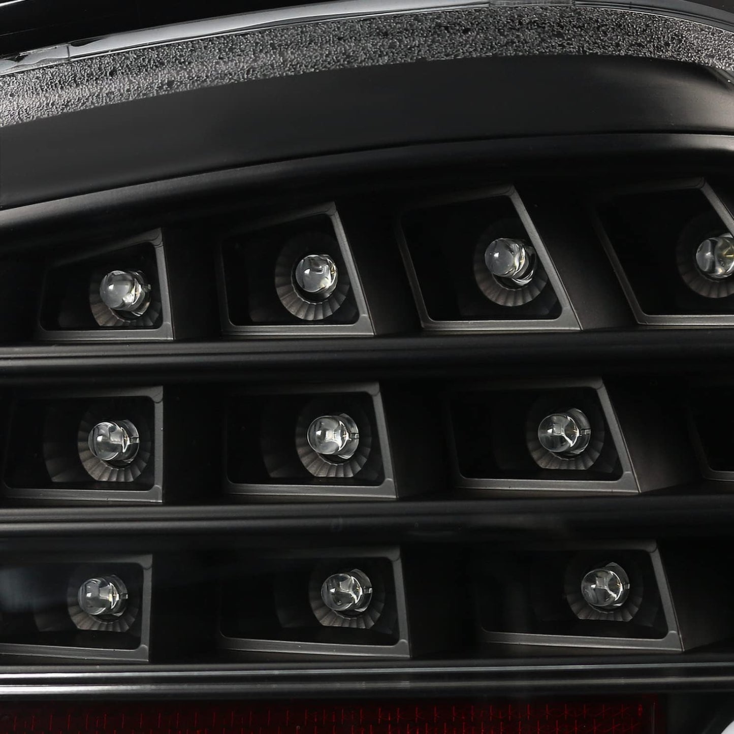 Black LED Tube Tail Lights Compatible with 2005-2008 BMW E90 3-Series 4-Door Sedan, Left + Right Pair Assembly