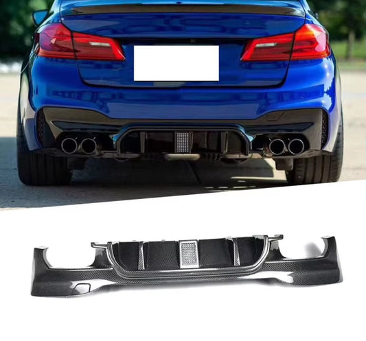 Carbon Fib Rear Lip Diffus with Light for BMW 5 Sies F90 M5 Sedan 4 Door 2018 2019