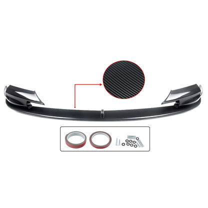 Front Lip Carbon Fiber Look Fits for 2012-2016 BMW 5 Series F10 M5 Front Bumper Spoiler Splitter Lip