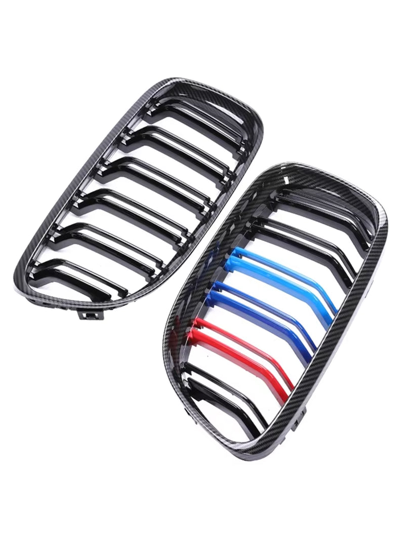 Carbon Grills Cover Front Bottom Bumper Kindly Facelift M Style Grille for BMW 3 Series E90 E91 2009-2012 LCI 328I 330I 335I