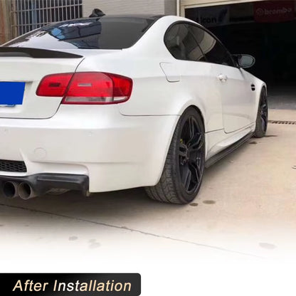 Carbon Fiber Car Side Skirts Extensions for BMW 3 Series E92 E93 M3 2008-2013 Side Door Bumper Apron Lip Spoiler Guard Body Kits