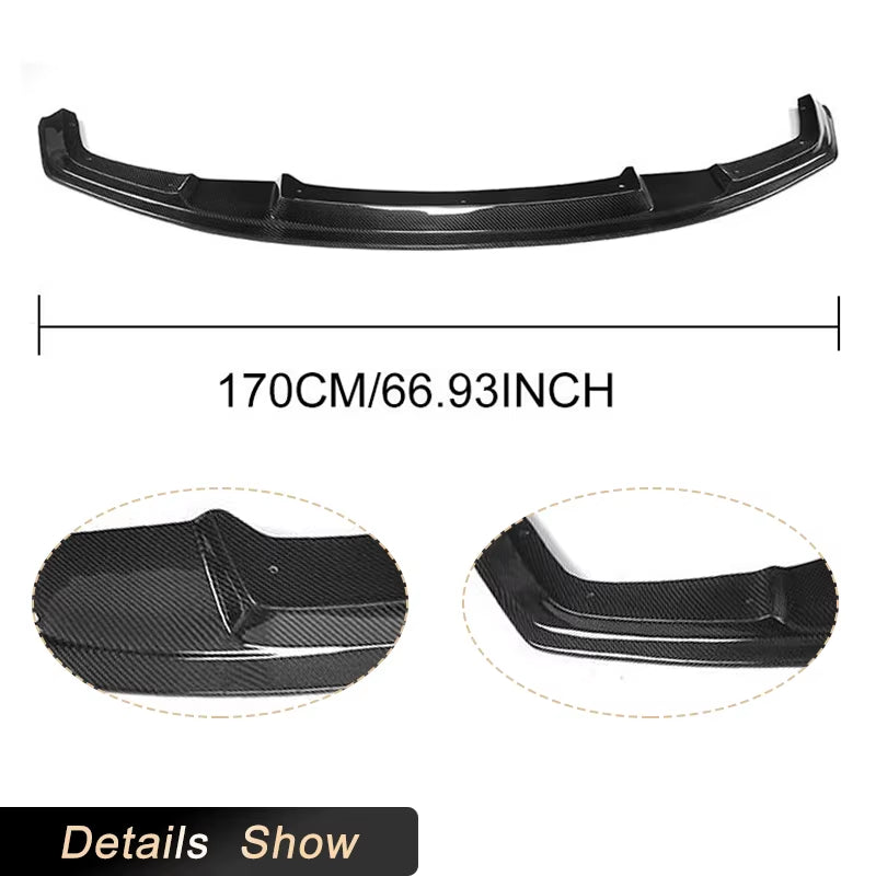 Carbon Fiber Car Front Bumper Lip Spoiler for BMW F87 M2 Base Coupe 2-Door 2016-2018 Auto Racing Front Lip Chin Apron Body Kit