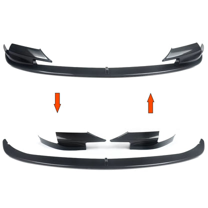 Front Lip Carbon Fiber Look Fits for 2012-2016 BMW 5 Series F10 M5 Front Bumper Spoiler Splitter Lip