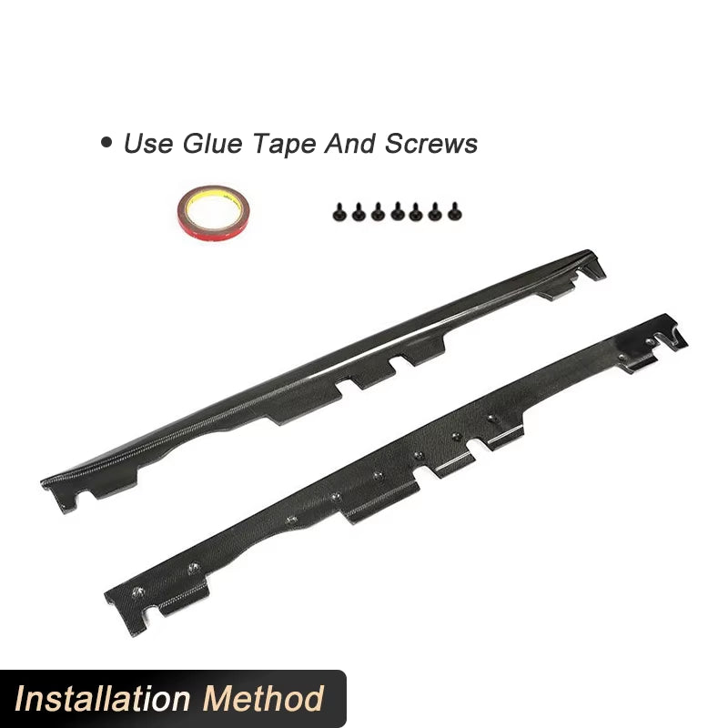 Carbon Fiber Car Side Skirts Extensions for BMW 3 Series E92 E93 M3 2008-2013 Side Door Bumper Apron Lip Spoiler Guard Body Kits