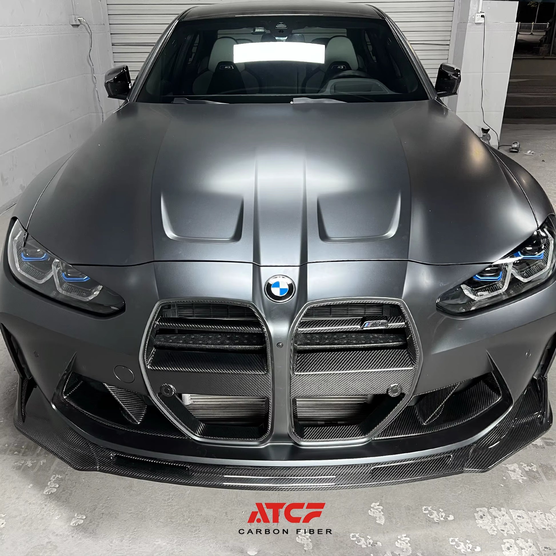 For BMW M4 G82 G83 M3 G80 Dry Carbon V Style Front Lip