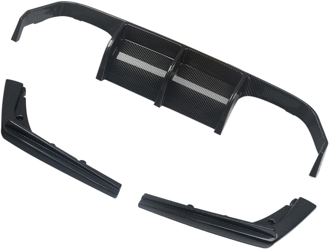 Rear Lip Bumper Diffuser Rear Diffuser Compatible with BMW F80 M3 & F82 F83 M4 2015-2020 Rear Bumper Lip Splitter (Carbon Fiber Look)