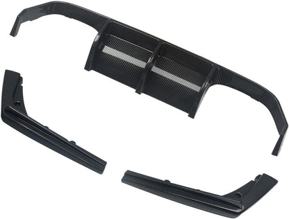 Rear Lip Bumper Diffuser Rear Diffuser Compatible with BMW F80 M3 & F82 F83 M4 2015-2020 Rear Bumper Lip Splitter (Carbon Fiber Look)