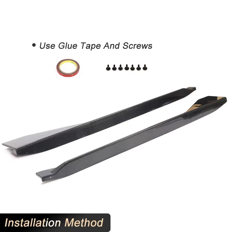 Carbon Fiber Side Skirts Extensions for BMW G82 M4 Coupe 2-Door 2021 2022 Car Racing Side Door Bumper Apron Lip Body Kits