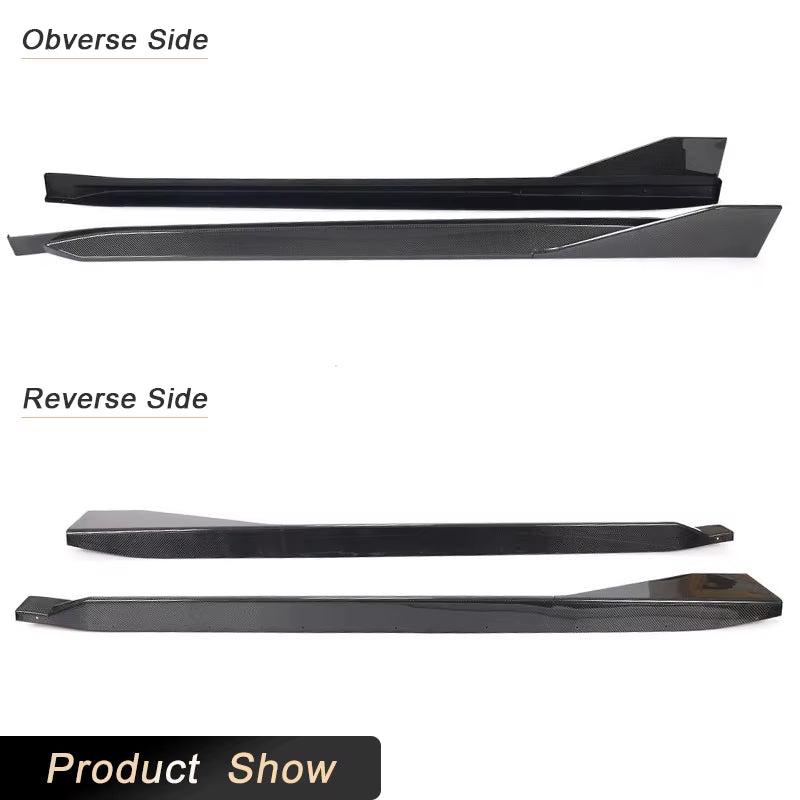 Carbon Fiber Side Skirts Extensions for BMW G82 M4 Coupe 2-Door 2021 2022 Car Racing Side Door Bumper Apron Lip Body Kits