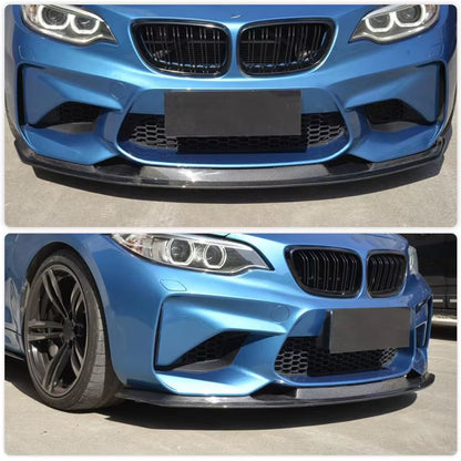 Carbon Fiber Car Front Bumper Lip Spoiler for BMW F87 M2 Base Coupe 2-Door 2016-2018 Auto Racing Front Lip Chin Apron Body Kit