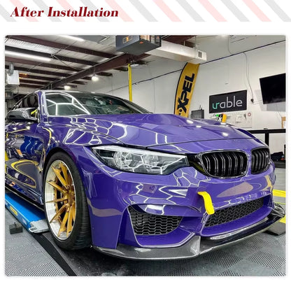 Carbon Fiber Car Front Bumper Lip Car Body Kits for BMW F80 M3 F82 F83 M4 2014-2019 Car Front Chin Spoiler Front Lip Spoiler