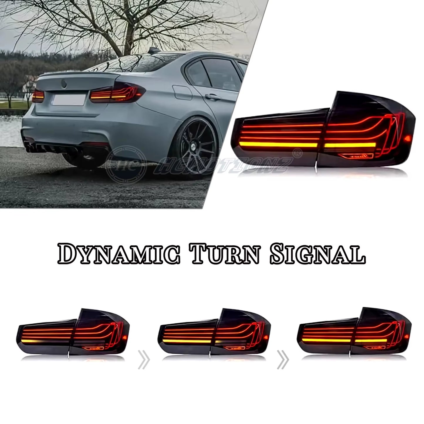 LED Tail Lights for BMW 3 Series 2013-2018 M3 F80 F30 Animation DRL Car Back Rear Lamps Assembly CLS Design