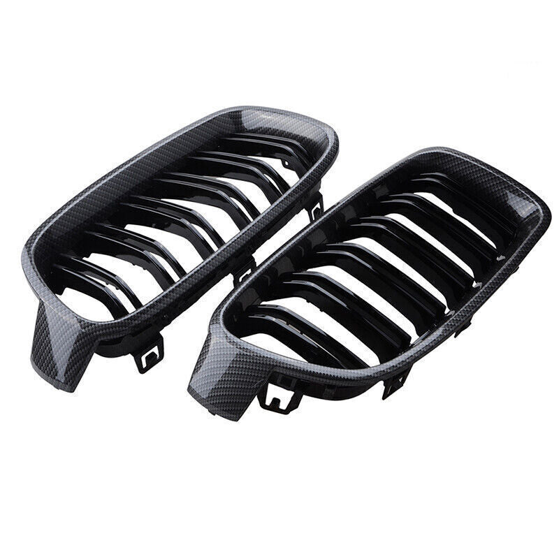 Carbon Fiber Black Front Grille/Grilles Kidney for BMW 3~Series F30 F31 12~18