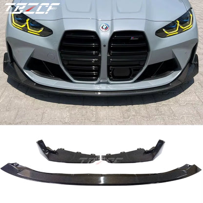 2021-2023 M3 M4 G80 G82 G83 CSL Style Front Bumper Lip Spoiler for BMW High Quality Real Dry Carbon Fiber Body Kit Accessories