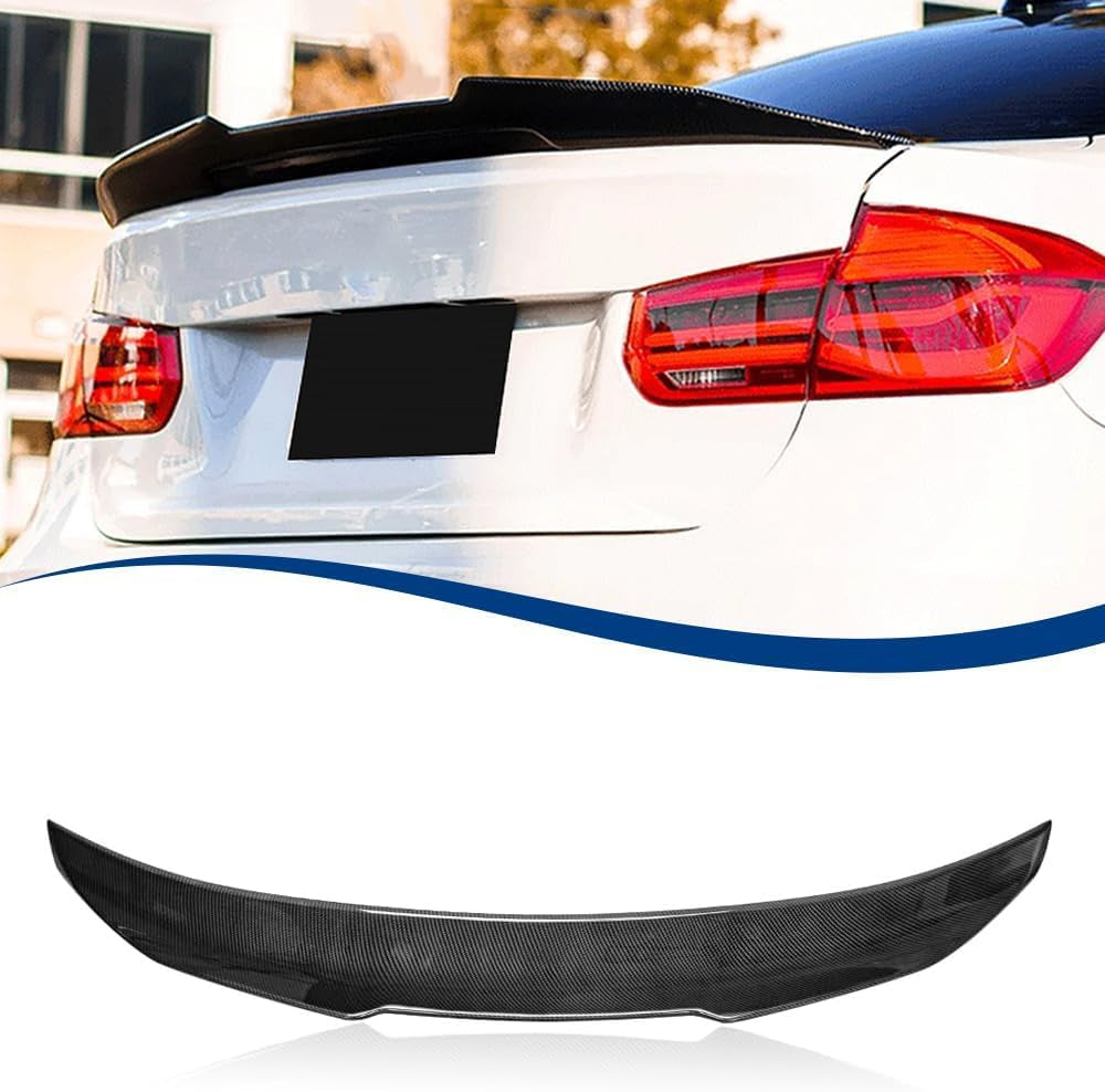 Carbon Fiber Pattern E90 Spoiler Psm-Style Compatible with (2005-2012) 3-Series E90 Sedan / E90 M3 Sedan