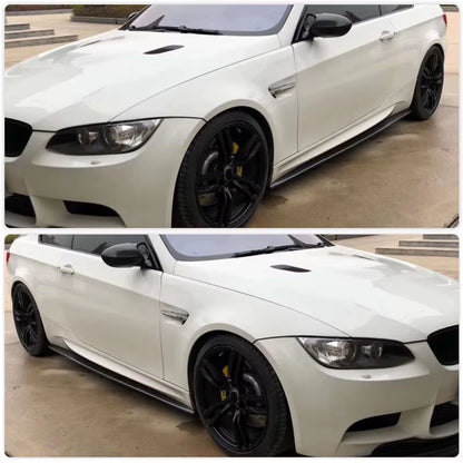Carbon Fiber Car Side Skirts Extensions for BMW 3 Series E92 E93 M3 2008-2013 Side Door Bumper Apron Lip Spoiler Guard Body Kits