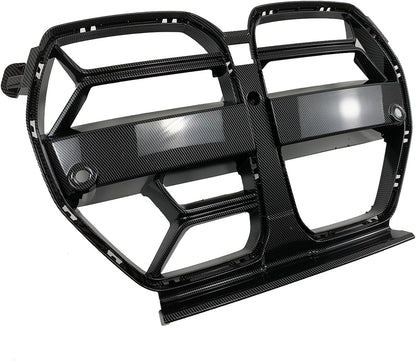 CSL Style Front Bumper Grill Kidney Grille Compatible with BMW G80 M3 G82 M4 2021-2023 Replacement Grille Carbon Fiber Painted