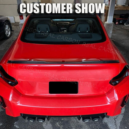For BMW G42 G87 M240I 220I M2 Coupe 2022-2025 Rear Trunk Spoiler Wing DRY CARBON