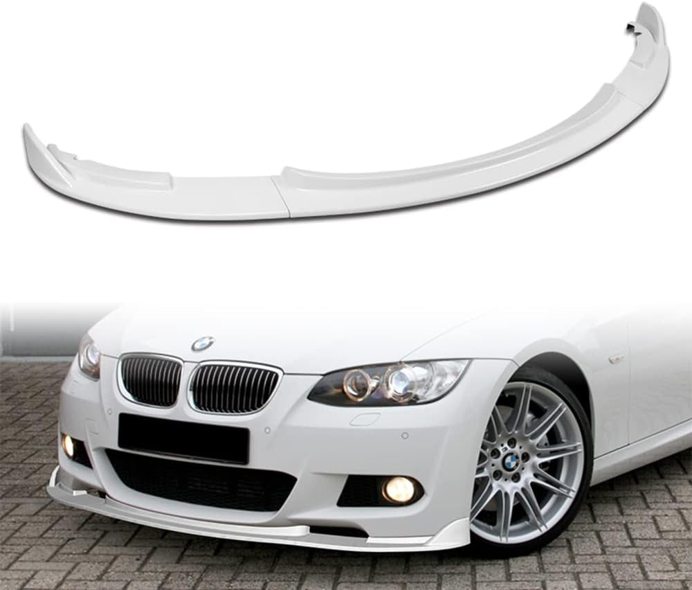 , Front Bumper Lip Fit for Compatible with 2008-2013 BMW E90/E92/E93 (M3 Models Only), Front Bumper Lip Spoiler Air Chin Body Kit Splitter, Stp-Style (Glossy White)