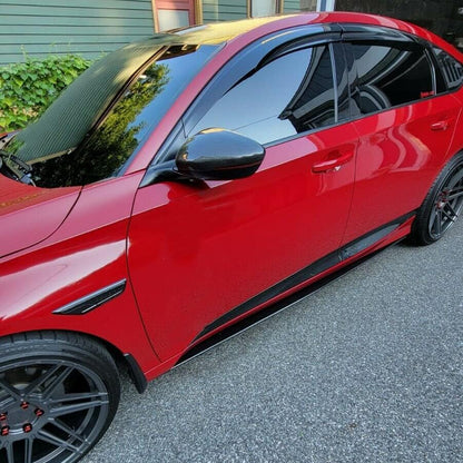 Side Skirts Rocker Panels Compatible with 2014-2019 BMW F80 M3 Rocker Panels Extension M-Performance Extended Style 80" L Carbon Fiber Painted