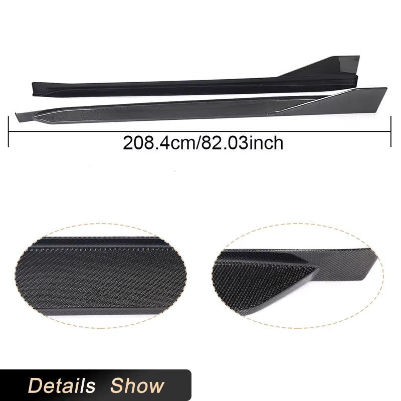 Carbon Fiber Side Skirts Extensions for BMW G82 M4 Coupe 2-Door 2021 2022 Car Racing Side Door Bumper Apron Lip Body Kits