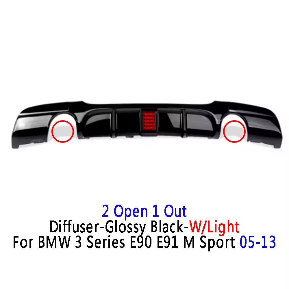 For BMW 3 SERIES E90 E91 335I M SPORT Rear Diffuser Splitter Valance Style 05-13 Accessories Auto Exterior Modification Parts