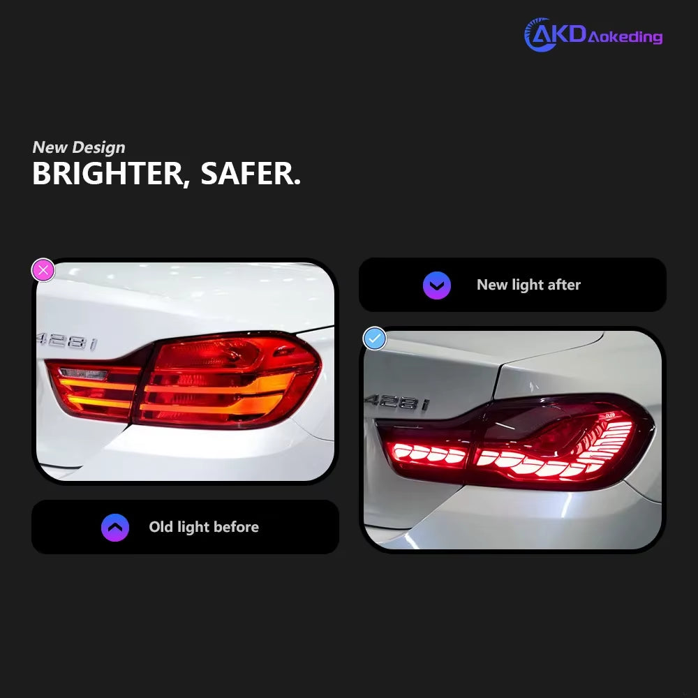 Car Styling Taillights for BMW the 4 Series F32 F36 F82 M4 GTS LED Tail Light 2013-2019 Tail Lamp DRL Rear Turn Signal Automoti