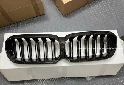 Real Carbon Fiber Front Grille Grill Cover for BMW 5 Series M5 F90 2021-2023