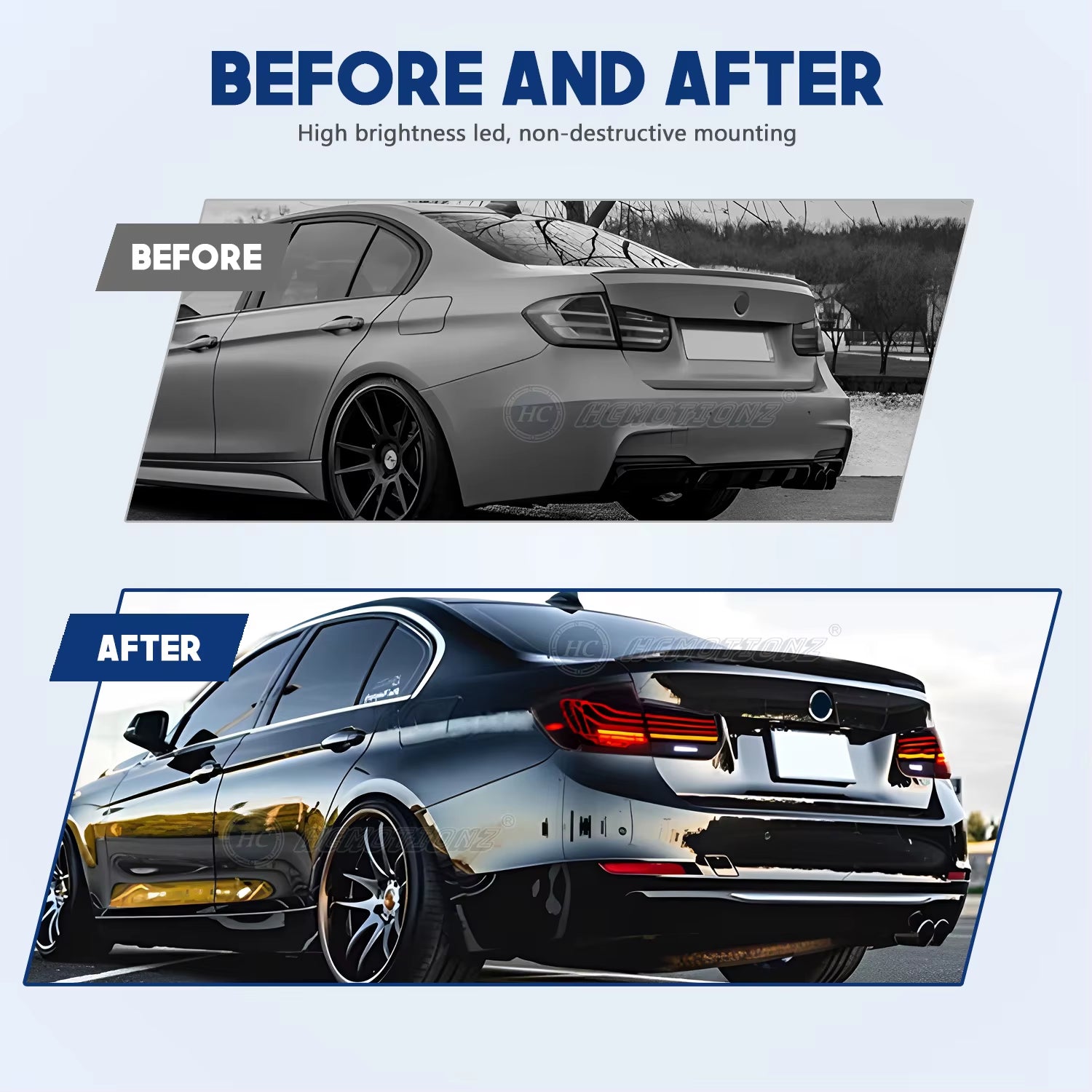 LED Tail Lights for BMW 3 Series 2013-2018 M3 F80 F30 Animation DRL Car Back Rear Lamps Assembly CLS Design