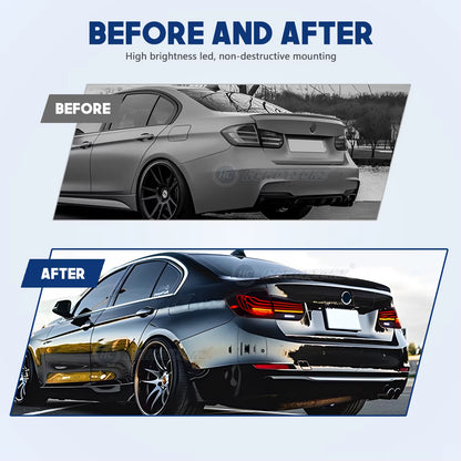 LED Tail Lights for BMW 3 Series 2013-2018 M3 F80 F30 Animation DRL Car Back Rear Lamps Assembly CLS Design