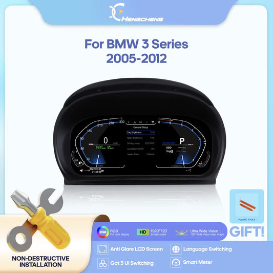 For BMW 3 Series E90/E91/E92/E93 2005-2012 Car Digital Cluster LCD Dashboard Player Cockpit Virtual Instrument