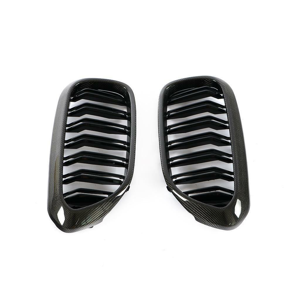 For BMW 5 Series G30 G31 G38 F90 M5 REAL CARBON Front Kidney Grill Grille 17-19