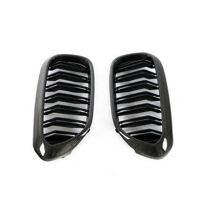 For BMW 5 Series G30 G31 G38 F90 M5 REAL CARBON Front Kidney Grill Grille 17-19