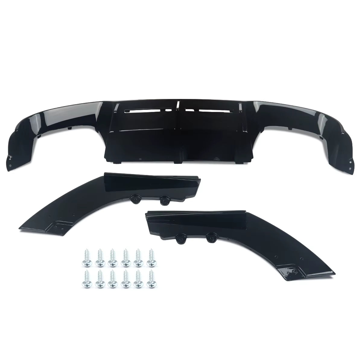 Magickit for BMW M2 F87 GLOSSY BLACK REAR DIFFUSER SPLITTER VALANCE 3PC MTC STYLE 2015+ Bmw M2 Accessories TOOLS
