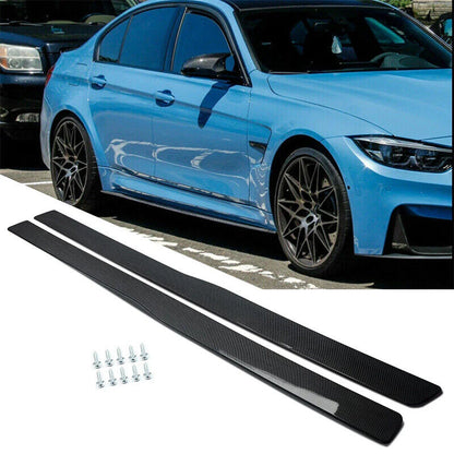 Carbon Fiber Black Side Skirts for BMW F80 M3 F82 M4 2015-2020 Extenstion Lip