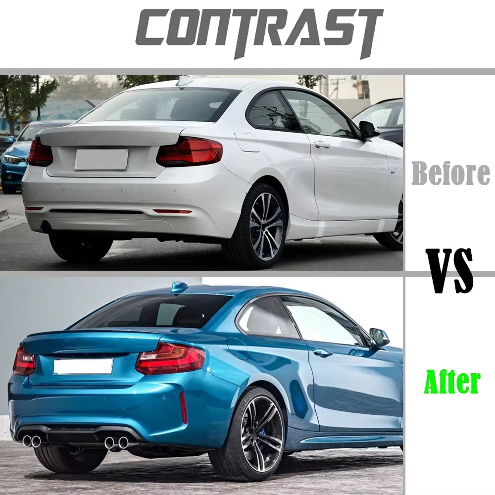 For BMW 2 Series M2 F22 F23 F87 M Carbon Look / Glossy Black Rear Trunk Lid Car Spoiler Wings Tuning Exterior Accessories