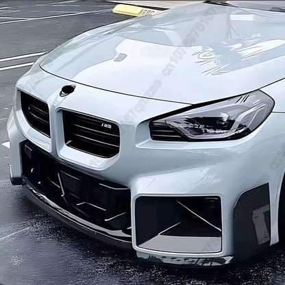 3PCS Front Bumper Spoiler Lip Lower Guard Blade Splitter for BMW 2 Series M2 G87 2023-2024 MP Style Guard Cover Tuning Kits