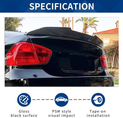 Carbon Fiber Pattern E90 Spoiler Psm-Style Compatible with (2005-2012) 3-Series E90 Sedan / E90 M3 Sedan
