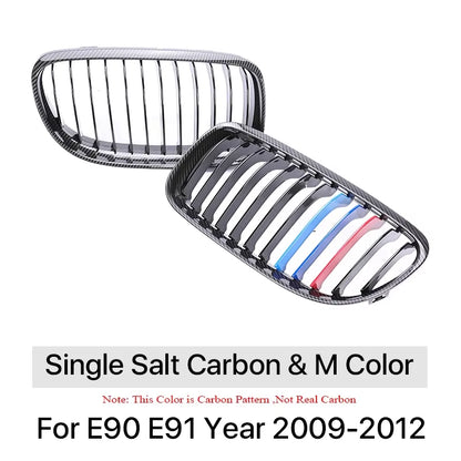 Carbon Grills Cover Front Bottom Bumper Kindly Facelift M Style Grille for BMW 3 Series E90 E91 2009-2012 LCI 328I 330I 335I